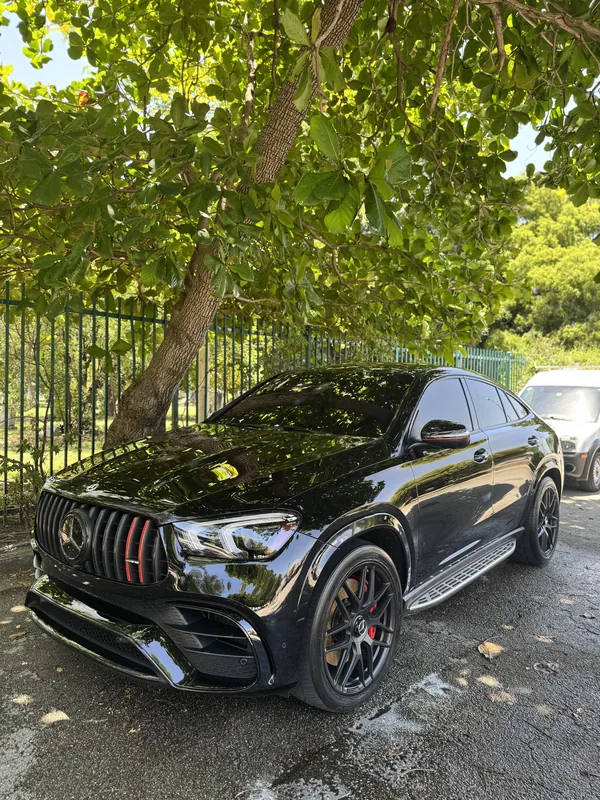 Black Mercedes-AMG GLE 63 S coupe with a deep gloss finish after a full detail